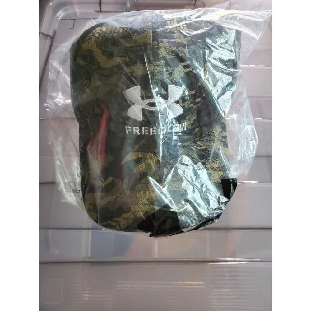Under Armour UA Freedom Hat Men L/XL CAMO Baseball‎ Golf Cap Flex Fit Stretch